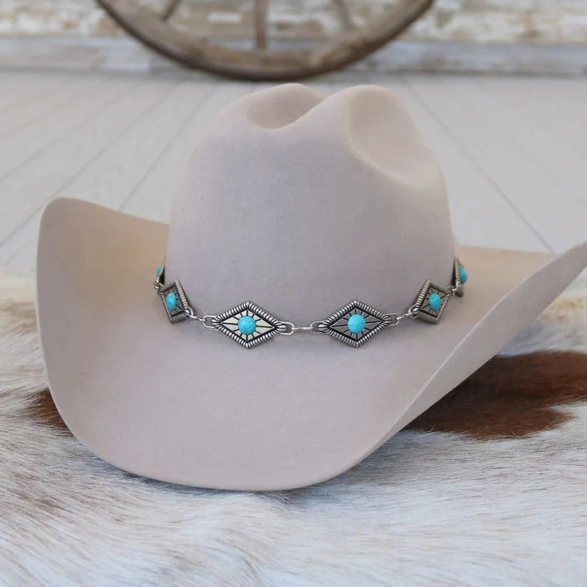 Diamond Concho Hat Band