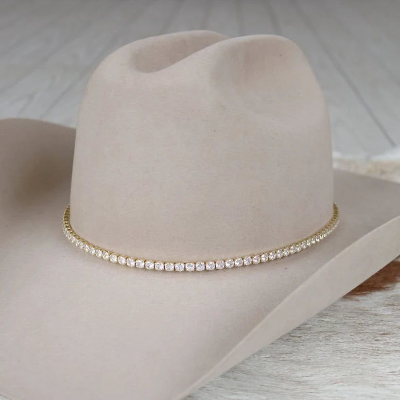 14K Tennis Chain Rhinestone Hat Band – The Dolly