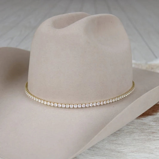 14K Tennis Chain Rhinestone Hat Band – The Dolly