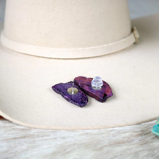 Purple Stone Hat Pin