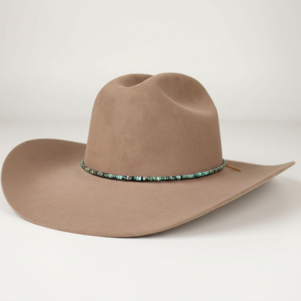 Close-up hat product photo with band detail