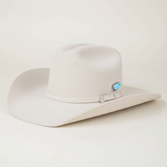 Simplified hat product photo with turquoise pin only