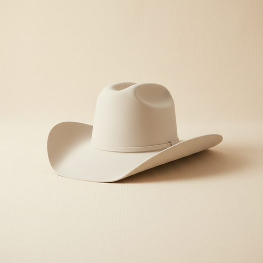 White hat with simple backdrop